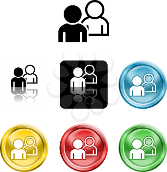 Royalty Free Clipart Image of Icons of People