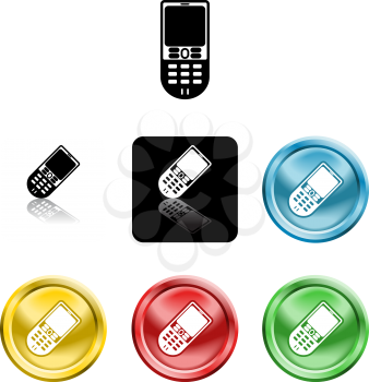 Royalty Free Clipart Image of Cellphone Icons