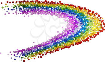 Royalty Free Clipart Image of an Abstract Rainbow
