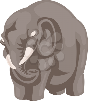 Royalty Free Clipart Image of an Elephant