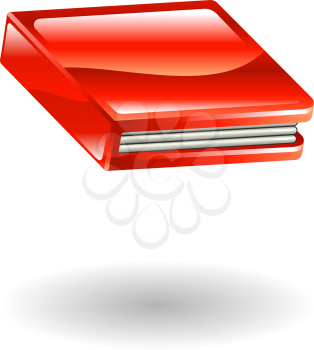 Royalty Free Clipart Image of a Red Book