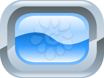 Royalty Free Clipart Image of a Blue and Silver Frame