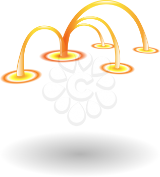 Royalty Free Clipart Image of an Illustration of a Network 