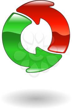 Royalty Free Clipart Image of a Refresh Symbol
