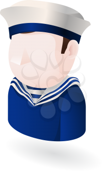 Royalty Free Clipart Image of a Male Sailor