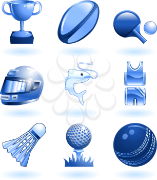 Royalty Free Clipart Image of Sports Icons