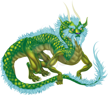 Royalty Free Clipart Image of a Dragon