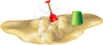 Royalty Free Clipart Image of a Sandcastle