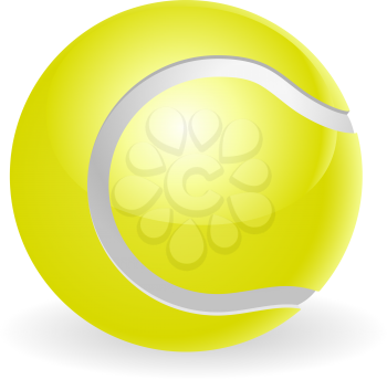 Royalty Free Clipart Image of a Tennis Ball 