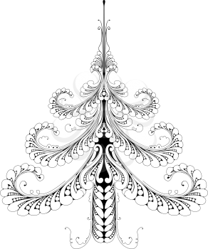 Royalty Free Clipart Image of an Abstract Christmas Tree