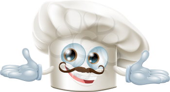 Illustration of a cute chef hat mascot
