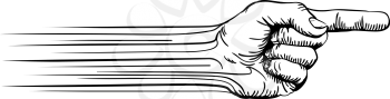 Illustration of lines forming into a direction hand pointing a finger

