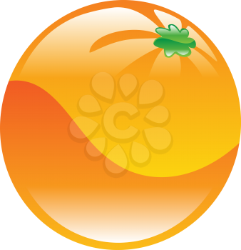 Royalty Free Clipart Image of a Shiny Orange