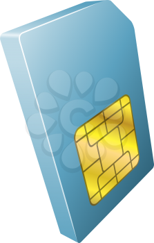 Illustration of mobile phone sim card icon clipart