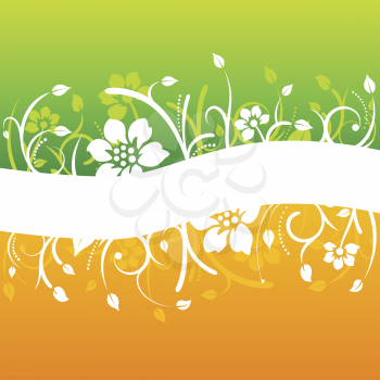 Royalty Free Clipart Image of a Floral Flourish