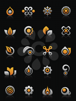 Royalty Free Clipart Image of a Set of Elements