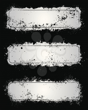 Royalty Free Clipart Image of Three Grunge Frames