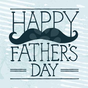 Father's Day text illustration with hand-drawn moustache