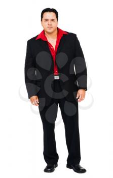 Royalty Free Photo of a Young Man Modeling a Suit