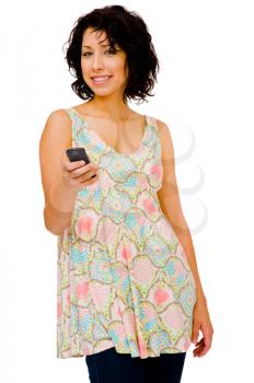 Royalty Free Photo of a Woman Texting on her Mobile Phone