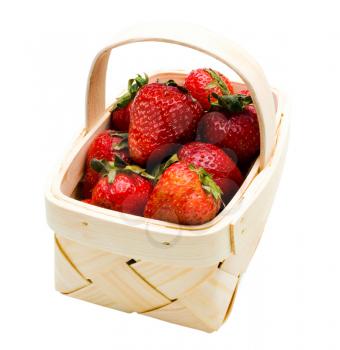 Royalty Free Photo of Strawberries in a Wicker Basket
