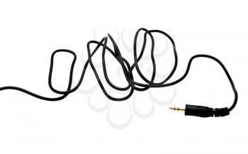 Headphones connector isolated over white