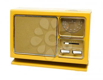 Single old radio isolated over white