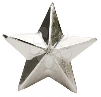Star shaped Christmas ornament isolated over white