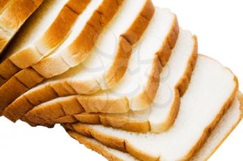 Bread slices isolated over white