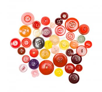 Colorful buttons isolated over white