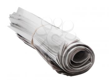 Newspaper isolated over white