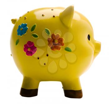 Piggy bank isolated over white