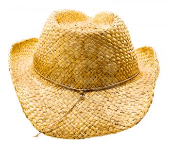Fashionable cowboy hat isolated over white