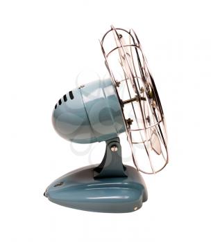 Electric fan isolated over white