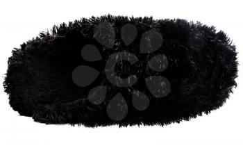 Black color slipper isolated over white
