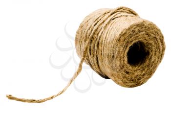 One spool of twine isolated over white