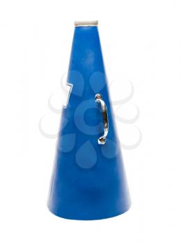 Megaphone of blue color isolated over white
