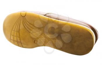 Sole of shoe isolated over white