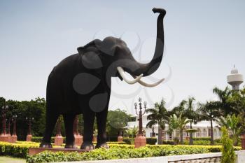 Statue of an elephant in a park, New Delhi, India