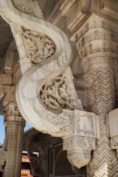 Architectural detail of a mausoleum, Tomb Of Sheikh Salim Chisti, Fatehpur Sikri, Agra, Uttar Pradesh, India