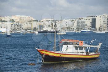Boat in the sea, Malta