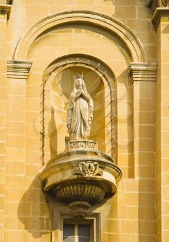 Statue in a church, Valletta, Malta