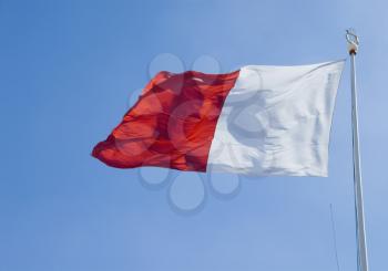 Close-up of a Maltese Flag, Malta