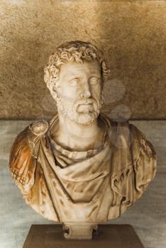 Bust in a museum, Stoa of Attalos, The Ancient Agora, Athens, Greece