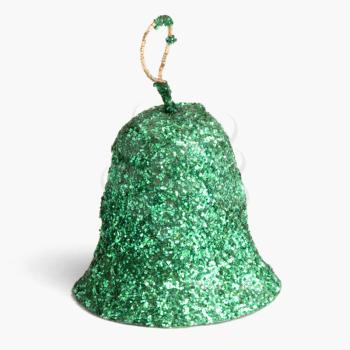 Close-up of a green Christmas bell