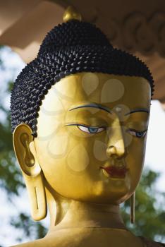 Statue of lord Buddha in a park, New Delhi, India