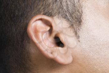 Close-up of a man's ear