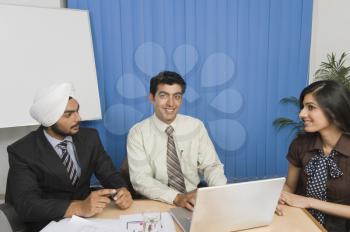 Business executives having a meeting in an office