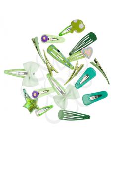 Close-up of assorted hair clips