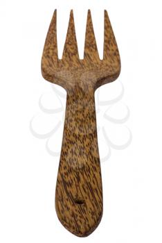 Close-up of wooden fork